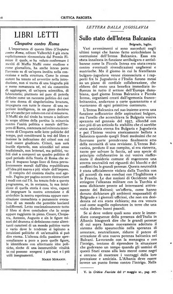 Critica fascista rivista quindicinale del fascismo diretta da Giuseppe Bottai