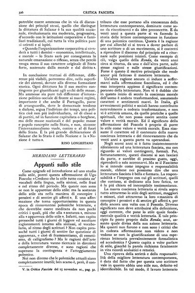 Critica fascista rivista quindicinale del fascismo diretta da Giuseppe Bottai