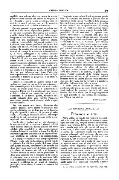 Critica fascista rivista quindicinale del fascismo diretta da Giuseppe Bottai