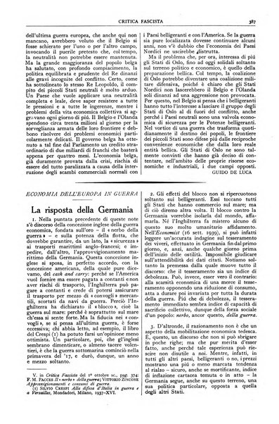 Critica fascista rivista quindicinale del fascismo diretta da Giuseppe Bottai