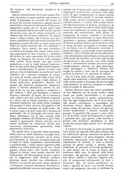 Critica fascista rivista quindicinale del fascismo diretta da Giuseppe Bottai