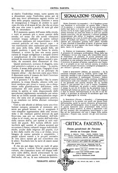 Critica fascista rivista quindicinale del fascismo diretta da Giuseppe Bottai