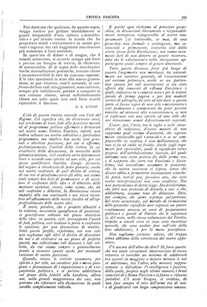 Critica fascista rivista quindicinale del fascismo diretta da Giuseppe Bottai