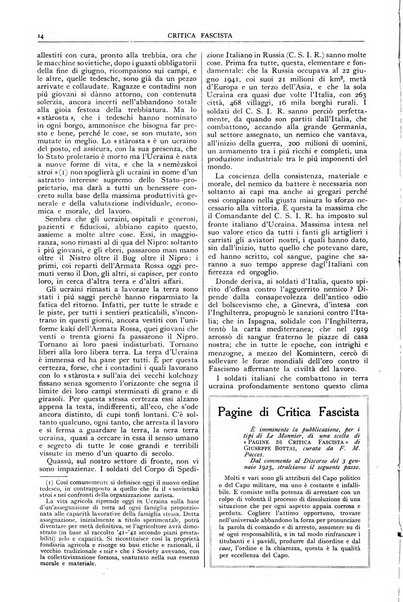 Critica fascista rivista quindicinale del fascismo diretta da Giuseppe Bottai