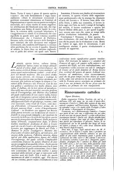 Critica fascista rivista quindicinale del fascismo diretta da Giuseppe Bottai