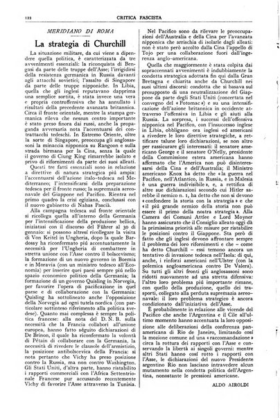 Critica fascista rivista quindicinale del fascismo diretta da Giuseppe Bottai