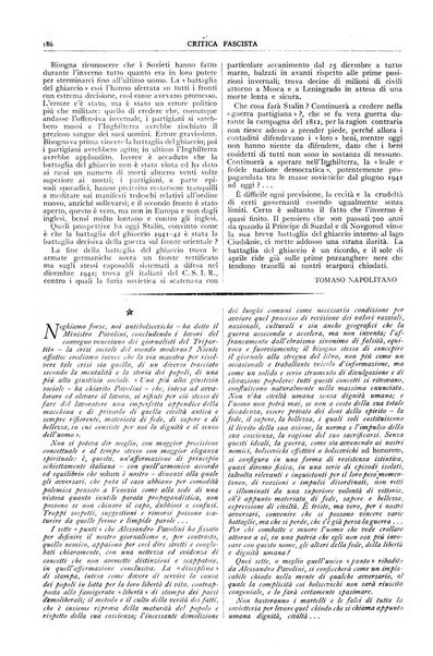 Critica fascista rivista quindicinale del fascismo diretta da Giuseppe Bottai