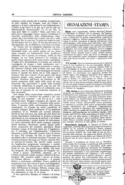 Critica fascista rivista quindicinale del fascismo diretta da Giuseppe Bottai