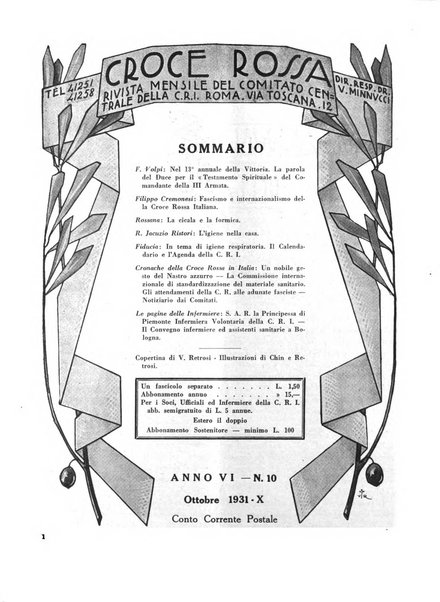 Croce rossa pubblicazione mensile del Comitato centrale