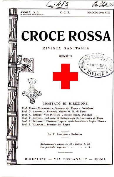 Croce rossa pubblicazione mensile del Comitato centrale