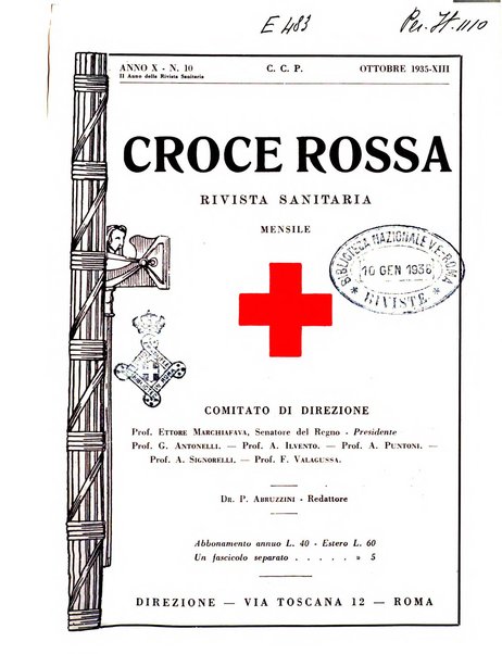 Croce rossa pubblicazione mensile del Comitato centrale