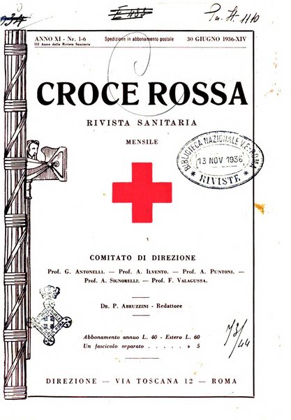 Croce rossa pubblicazione mensile del Comitato centrale