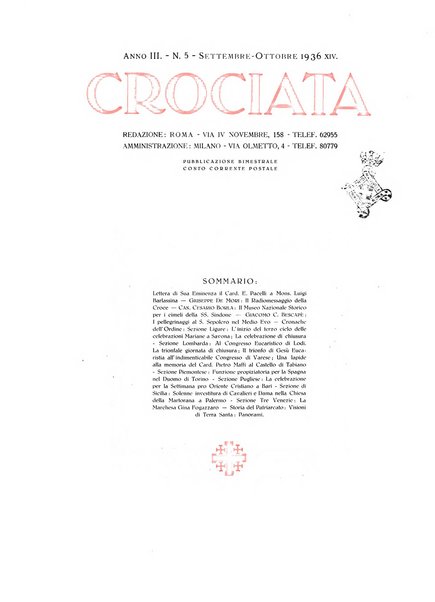 Crociata rivista della Luogotenenza per l'Italia dell'Ordine equestre del Santo Sepolcro di Gerusalemme