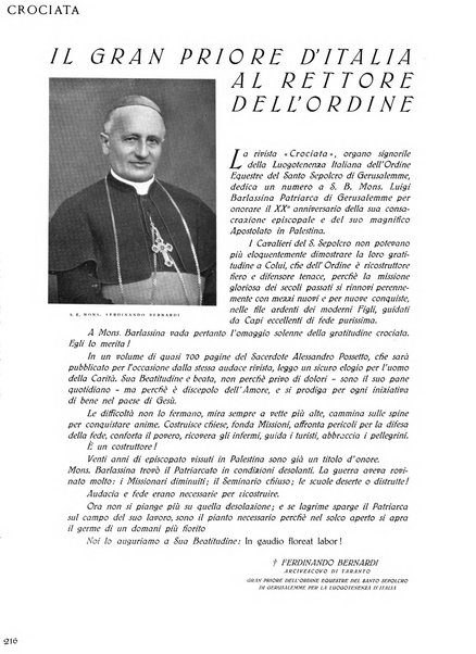 Crociata rivista della Luogotenenza per l'Italia dell'Ordine equestre del Santo Sepolcro di Gerusalemme