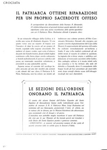 Crociata rivista della Luogotenenza per l'Italia dell'Ordine equestre del Santo Sepolcro di Gerusalemme