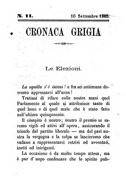 La cronaca grigia pubblicazione settimanale