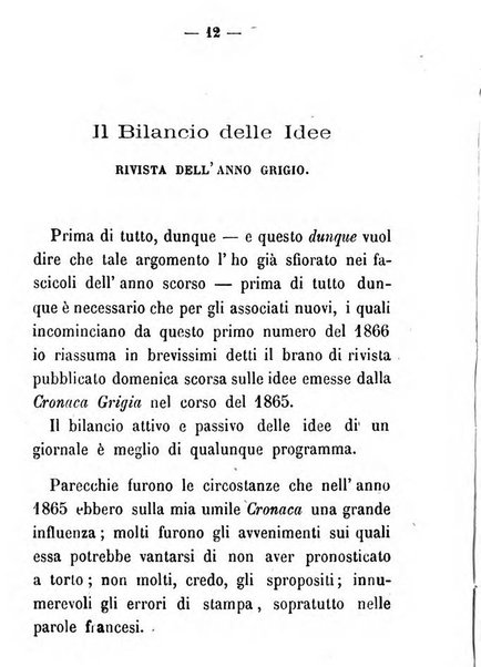 La cronaca grigia pubblicazione settimanale