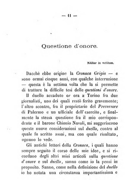 La cronaca grigia pubblicazione settimanale