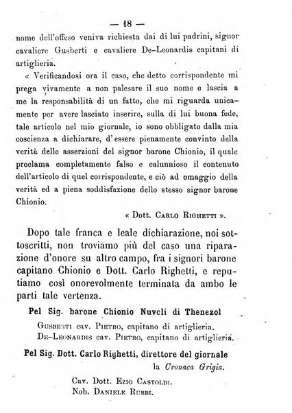 La cronaca grigia pubblicazione settimanale