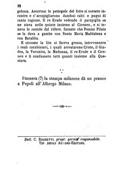 La cronaca grigia pubblicazione settimanale