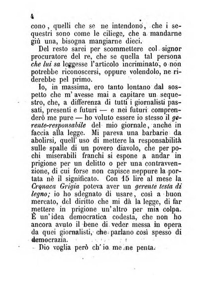 La cronaca grigia pubblicazione settimanale