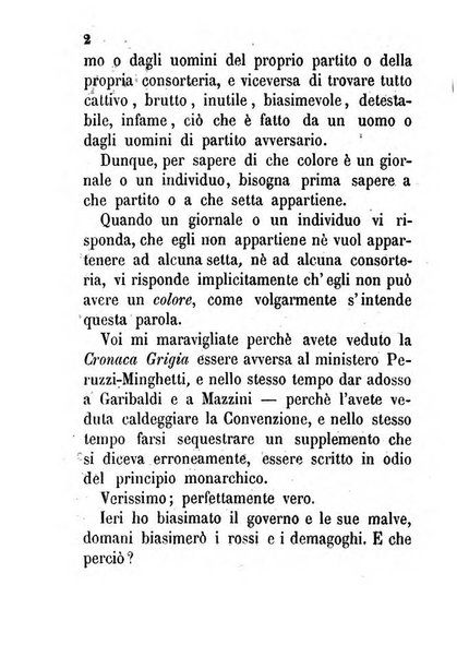 La cronaca grigia pubblicazione settimanale