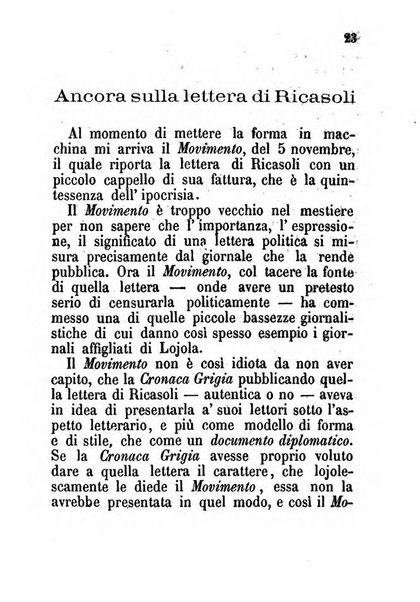 La cronaca grigia pubblicazione settimanale