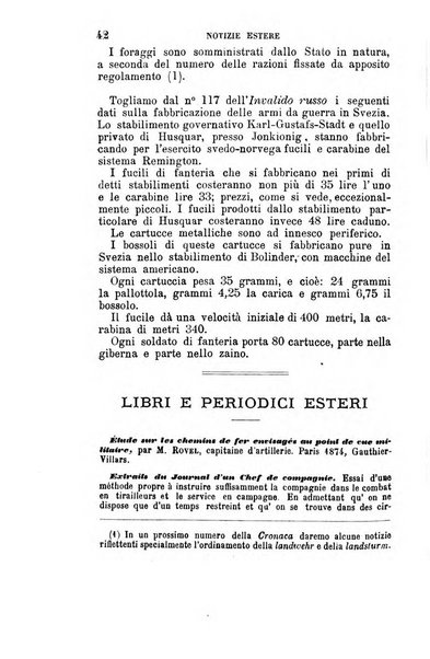 Cronaca militare estera supplemento alla rivista militare italiana