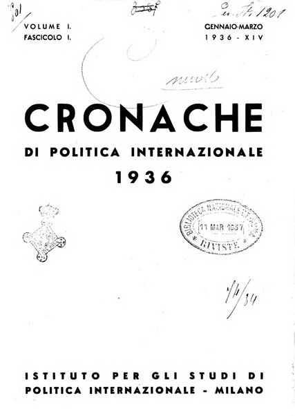 Cronache di politica internazionale