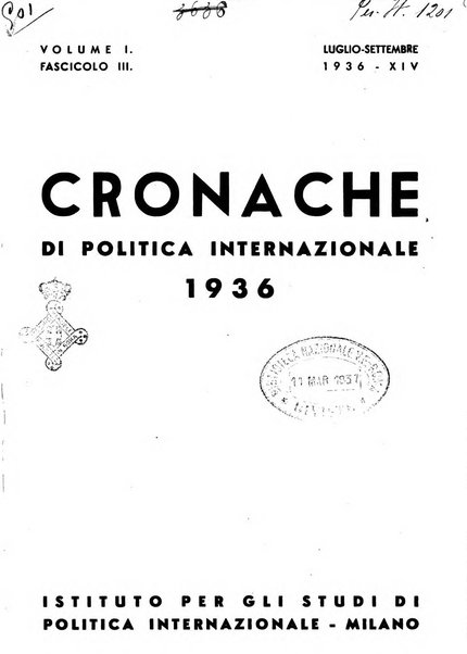 Cronache di politica internazionale