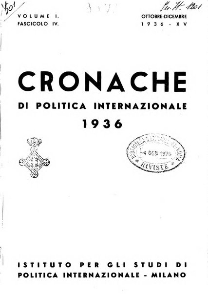 Cronache di politica internazionale