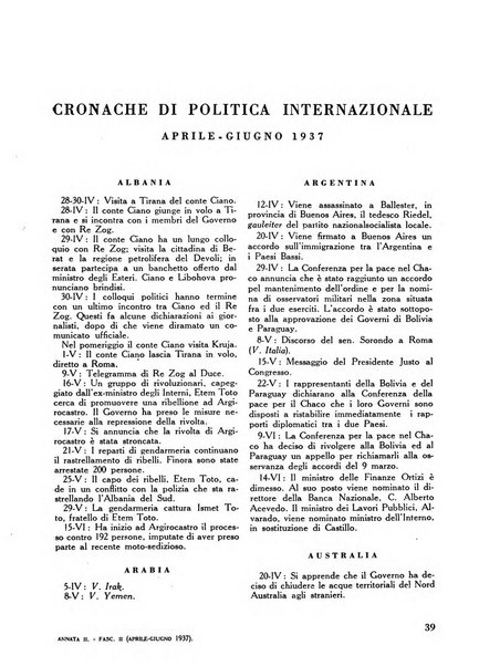 Cronache di politica internazionale