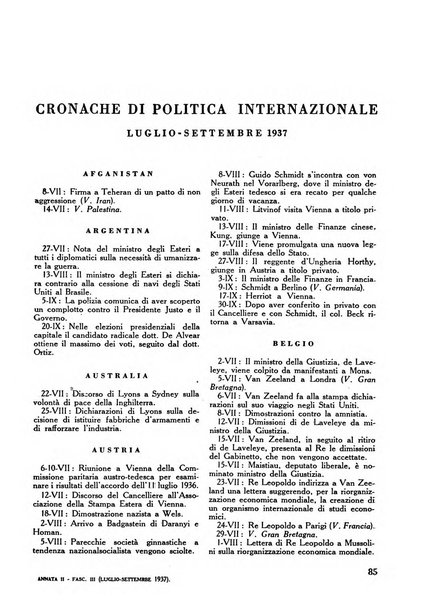 Cronache di politica internazionale