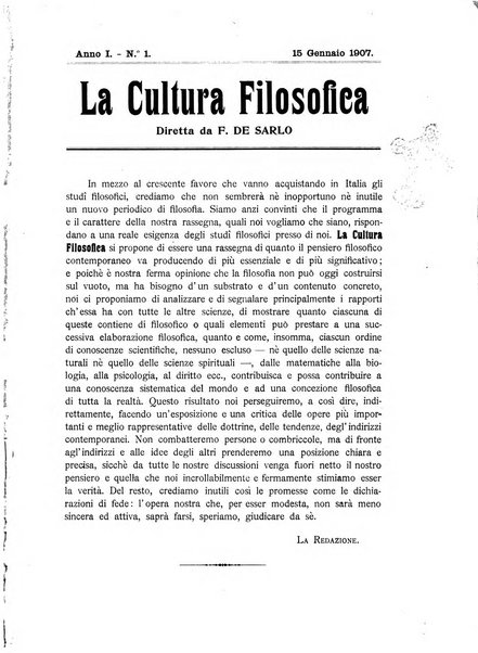 La cultura filosofica