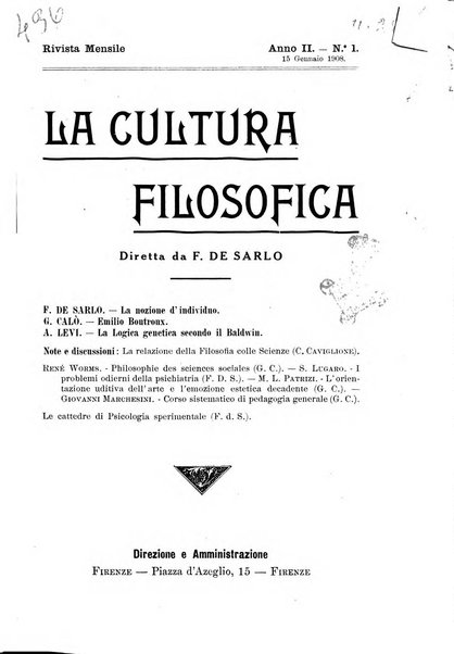 La cultura filosofica