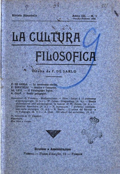 La cultura filosofica