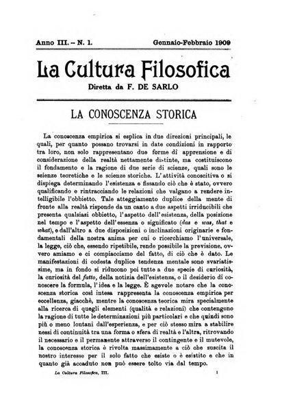 La cultura filosofica