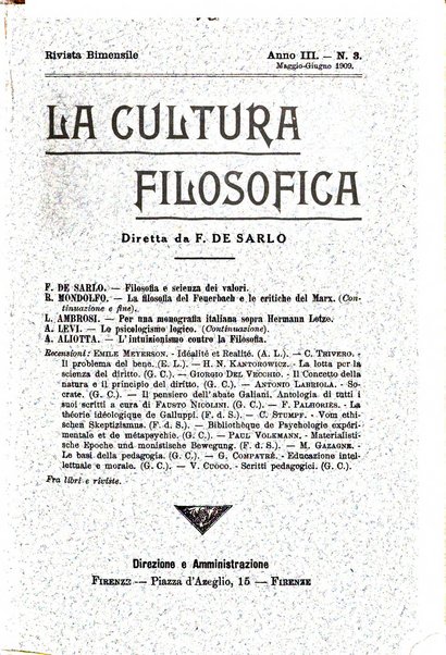 La cultura filosofica