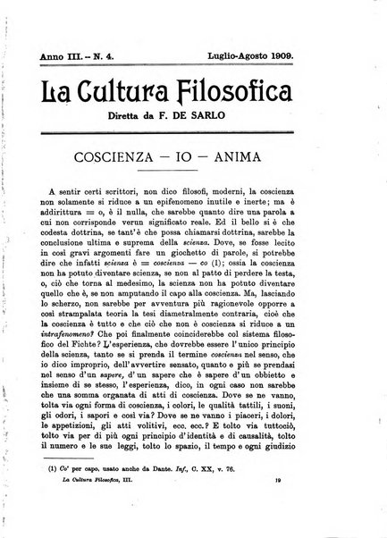 La cultura filosofica