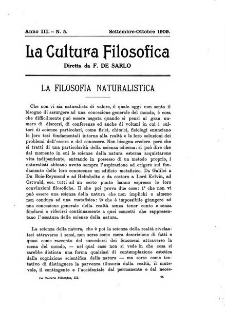 La cultura filosofica