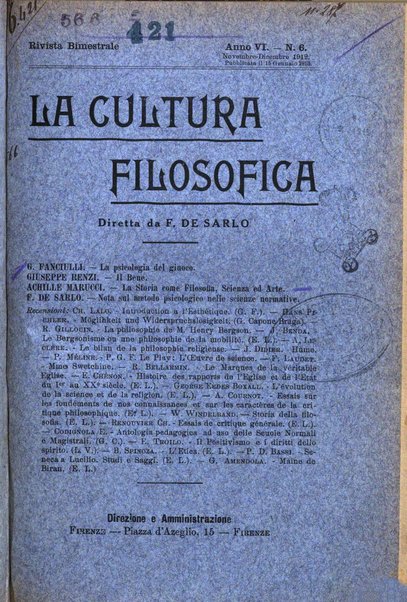 La cultura filosofica