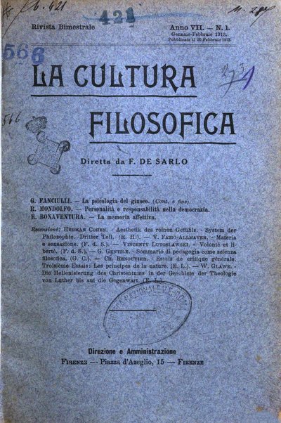 La cultura filosofica