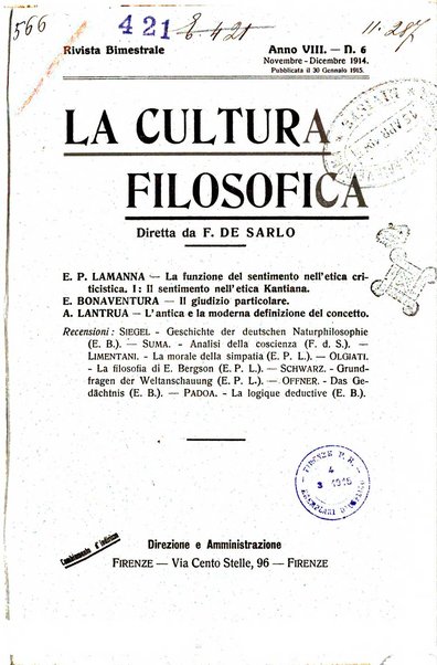 La cultura filosofica