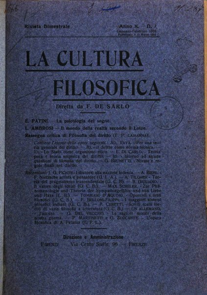 La cultura filosofica