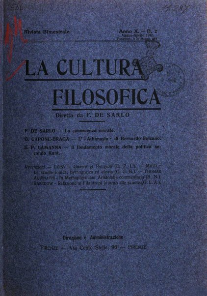 La cultura filosofica