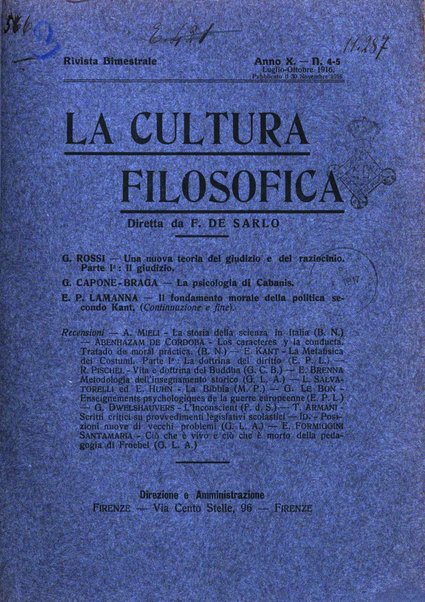 La cultura filosofica