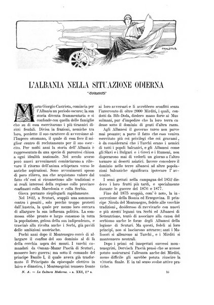 La cultura moderna rivista quindicinale illustrata