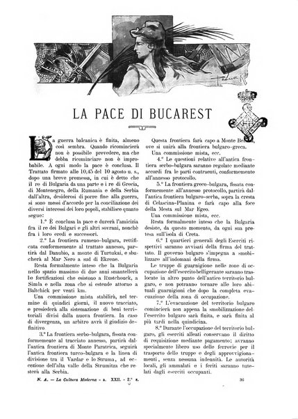 La cultura moderna rivista quindicinale illustrata