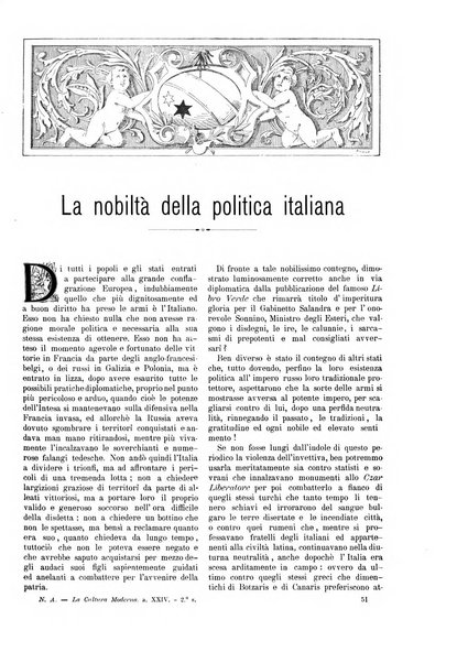 La cultura moderna rivista quindicinale illustrata