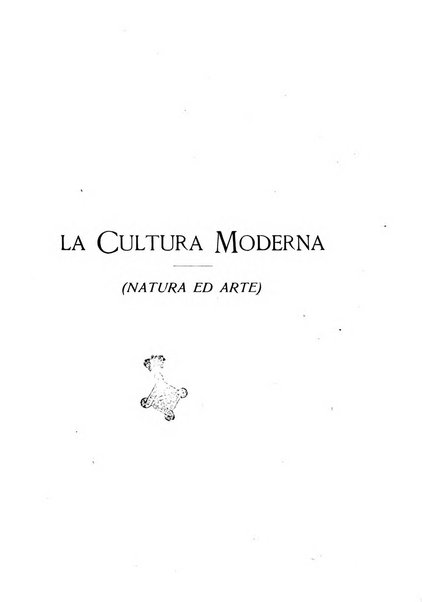 La cultura moderna rivista quindicinale illustrata